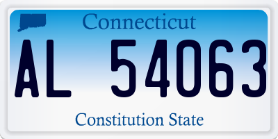 CT license plate AL54063