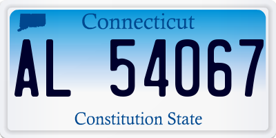 CT license plate AL54067