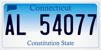 CT license plate AL54077