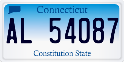 CT license plate AL54087