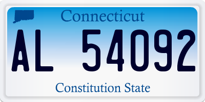 CT license plate AL54092
