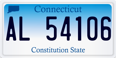 CT license plate AL54106