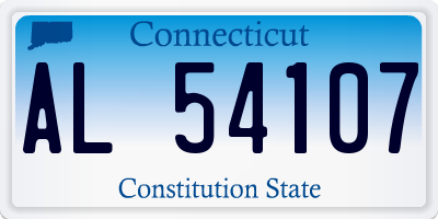 CT license plate AL54107