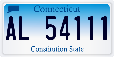 CT license plate AL54111