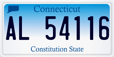 CT license plate AL54116