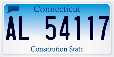 CT license plate AL54117