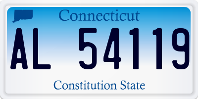 CT license plate AL54119
