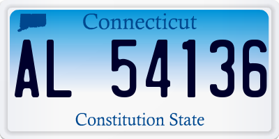 CT license plate AL54136