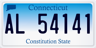 CT license plate AL54141