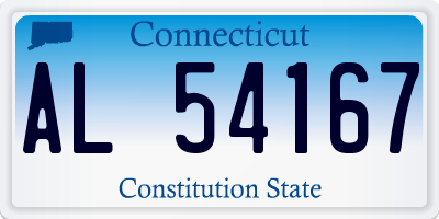 CT license plate AL54167