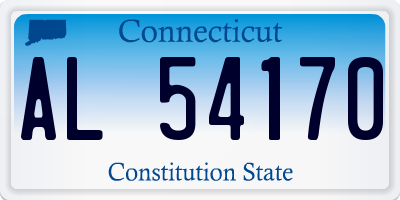CT license plate AL54170