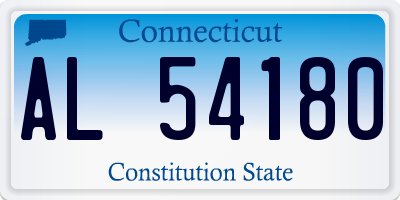 CT license plate AL54180