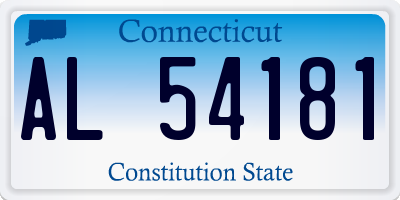 CT license plate AL54181