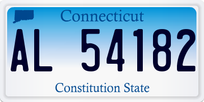 CT license plate AL54182