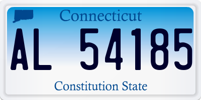 CT license plate AL54185