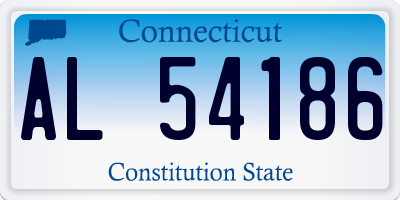 CT license plate AL54186