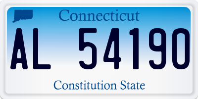 CT license plate AL54190