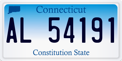 CT license plate AL54191