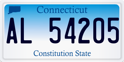CT license plate AL54205