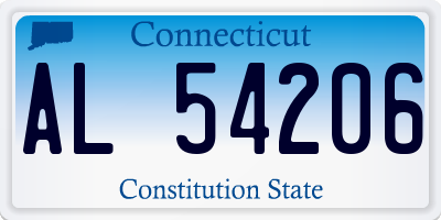 CT license plate AL54206