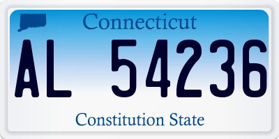 CT license plate AL54236
