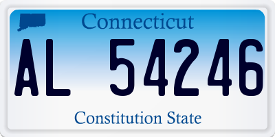 CT license plate AL54246