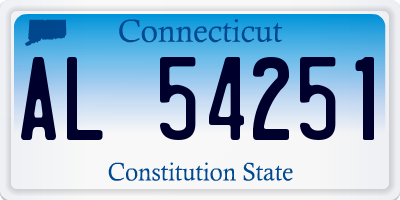CT license plate AL54251