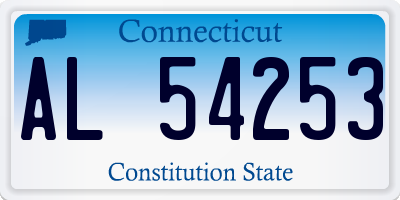 CT license plate AL54253