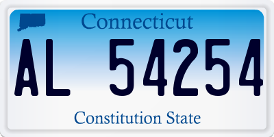 CT license plate AL54254