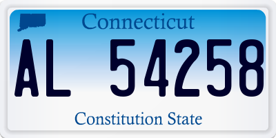 CT license plate AL54258
