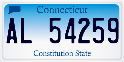 CT license plate AL54259