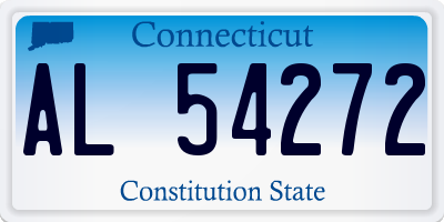 CT license plate AL54272