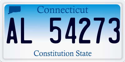 CT license plate AL54273