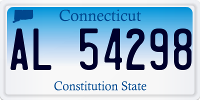 CT license plate AL54298