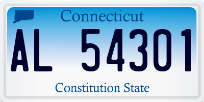 CT license plate AL54301