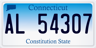 CT license plate AL54307