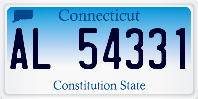 CT license plate AL54331