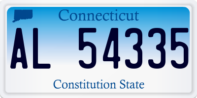 CT license plate AL54335
