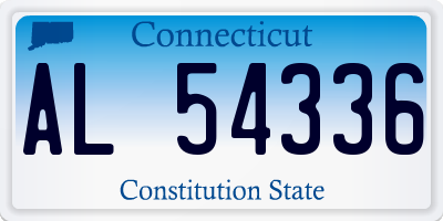 CT license plate AL54336