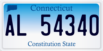 CT license plate AL54340