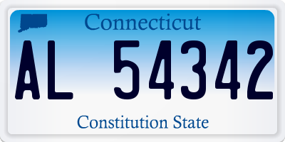 CT license plate AL54342