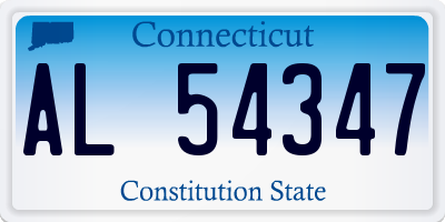 CT license plate AL54347