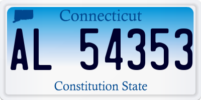 CT license plate AL54353