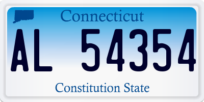 CT license plate AL54354