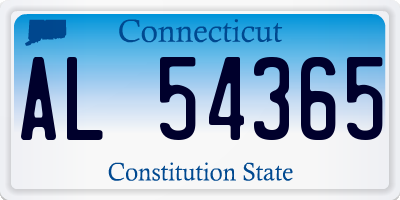 CT license plate AL54365