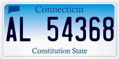CT license plate AL54368