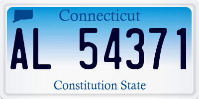 CT license plate AL54371