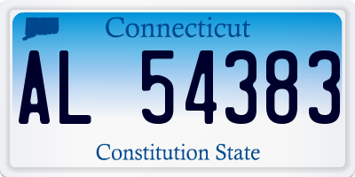 CT license plate AL54383