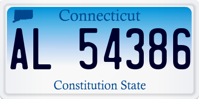 CT license plate AL54386