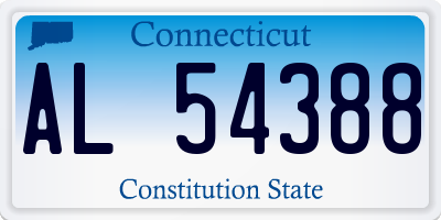 CT license plate AL54388